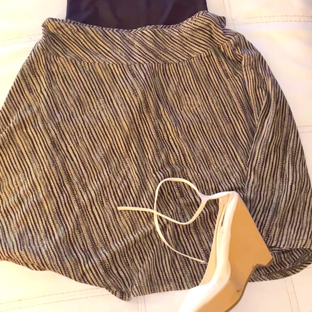 Vintage Brown Striped Skirt 🤎